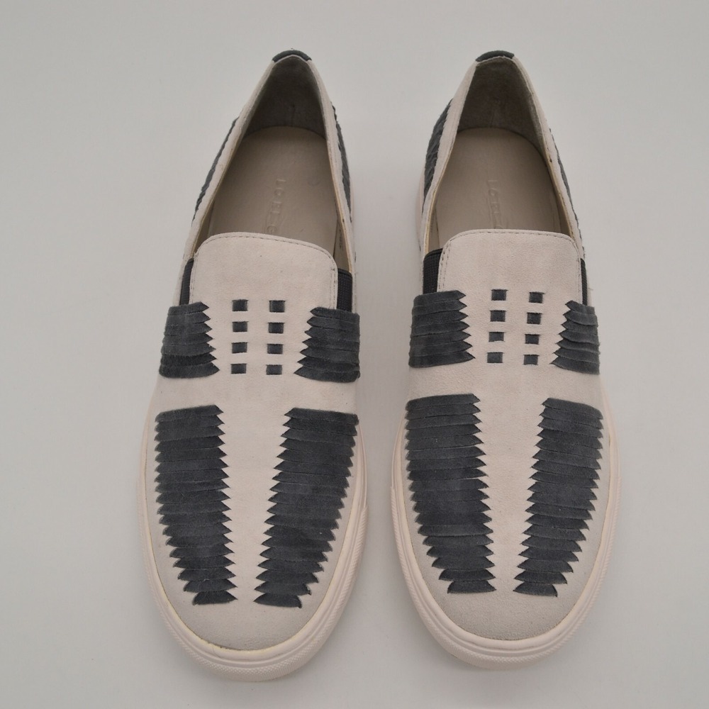 Lori Goldstein Shoes Womens Sneakers Baize Kid Ash Grey Suede Slip On 8.5 New